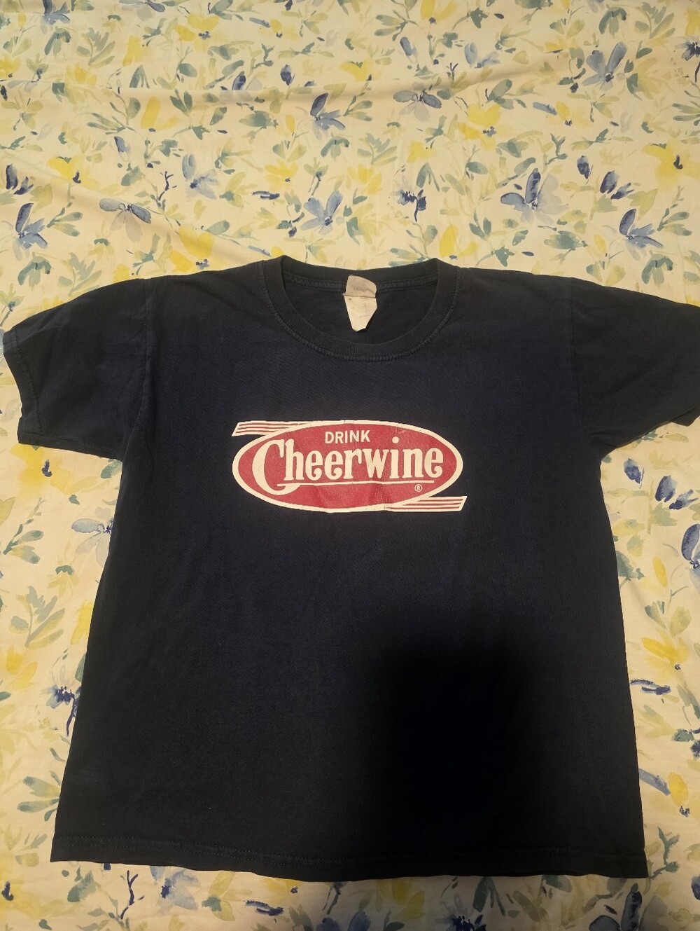 Kids Navy Graphic Tee - Cheerwine Drink Logo